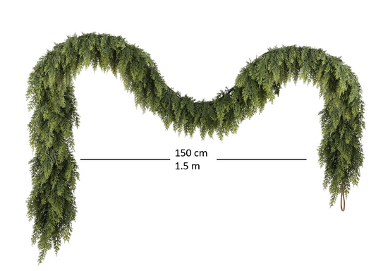 THE EVERLUSH CEDAR GARLAND - A COZYCHRISTMAS SPARKLE, INSTANTLY