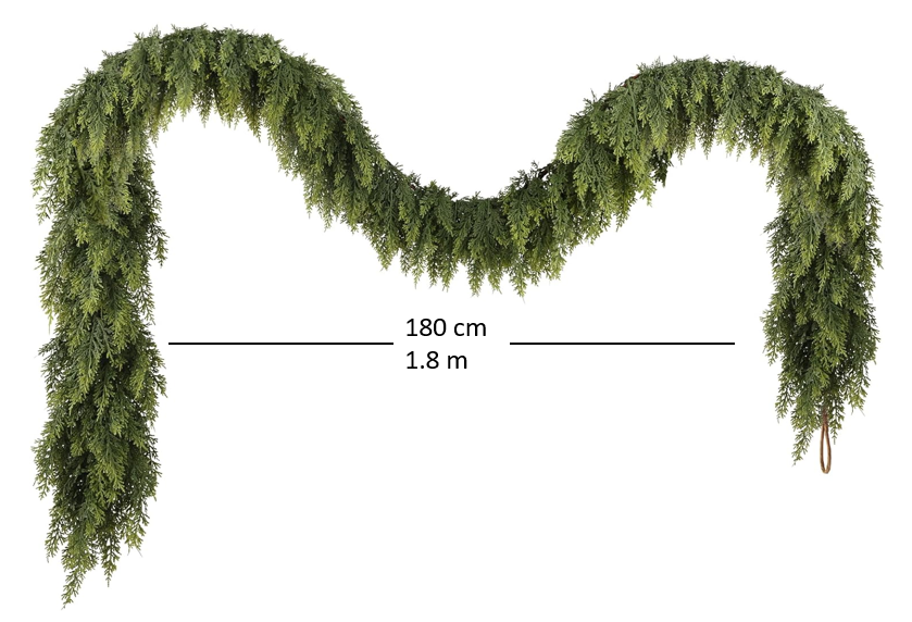 THE EVERLUSH CEDAR GARLAND - A COZYCHRISTMAS SPARKLE, INSTANTLY