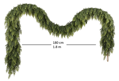 THE EVERLUSH CEDAR GARLAND - A COZYCHRISTMAS SPARKLE, INSTANTLY