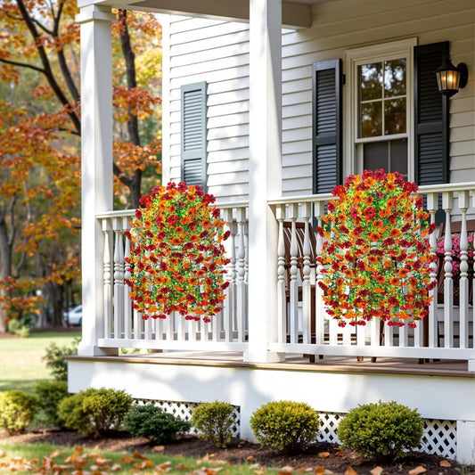 Lifelike UV-Resistant Autumn Flowers – Waterproof, Windproof & Perfect for Fall Decor 🍂