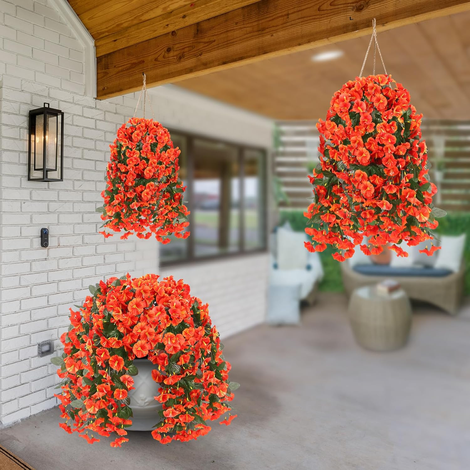 Lifelike UV-Resistant Autumn Flowers – Waterproof, Windproof & Perfect for Fall Decor 🍂