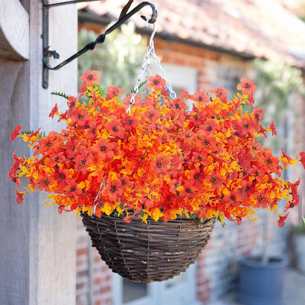 Lifelike UV-Resistant Sunset Mums – Waterproof, Windproof & Perfect for Fall Decor