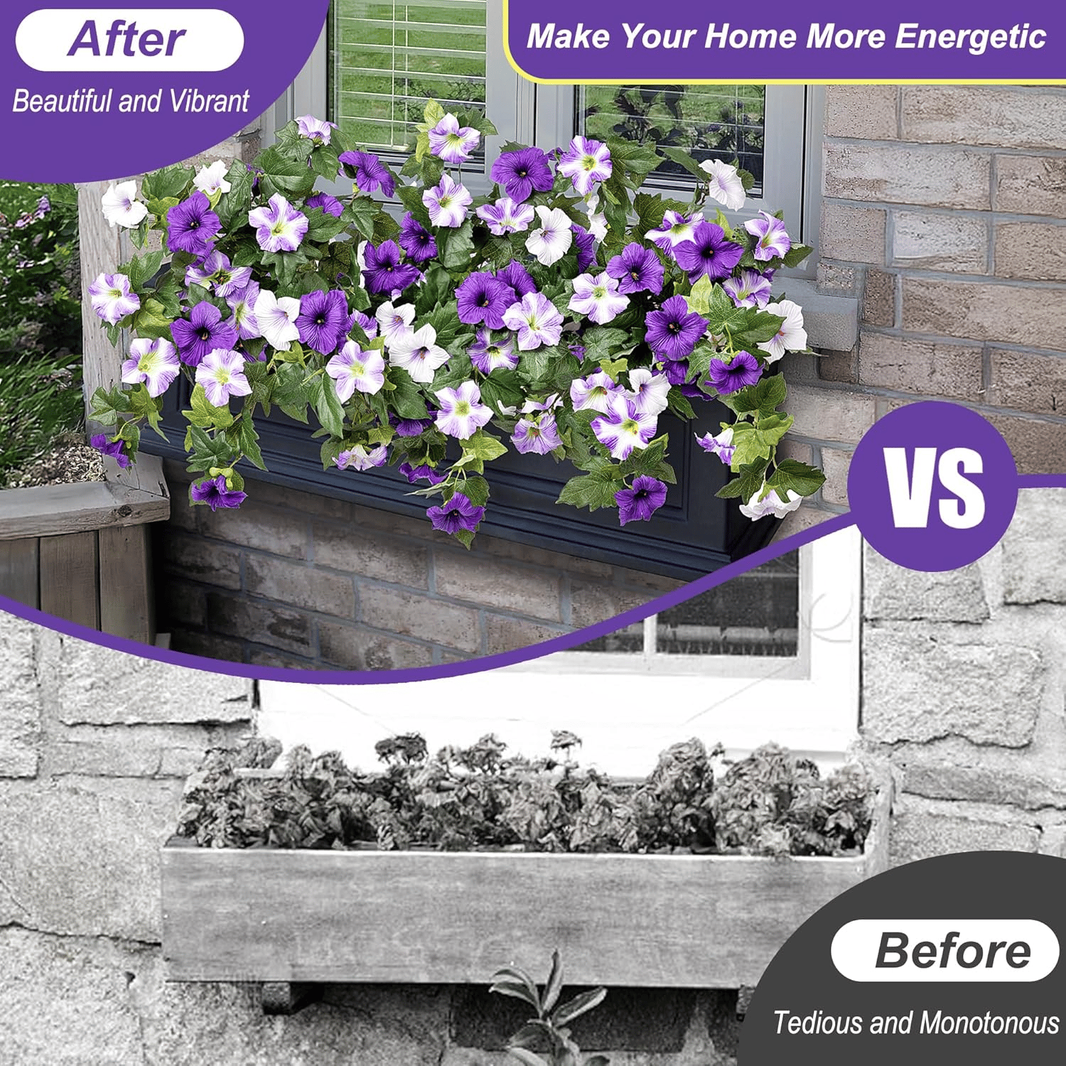 🔥Spring Faux Petunias Silk Flower UV Resistant No Fade Floral
