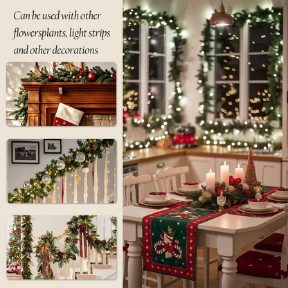 THE EVERLUSH CEDAR GARLAND - A COZYCHRISTMAS SPARKLE, INSTANTLY