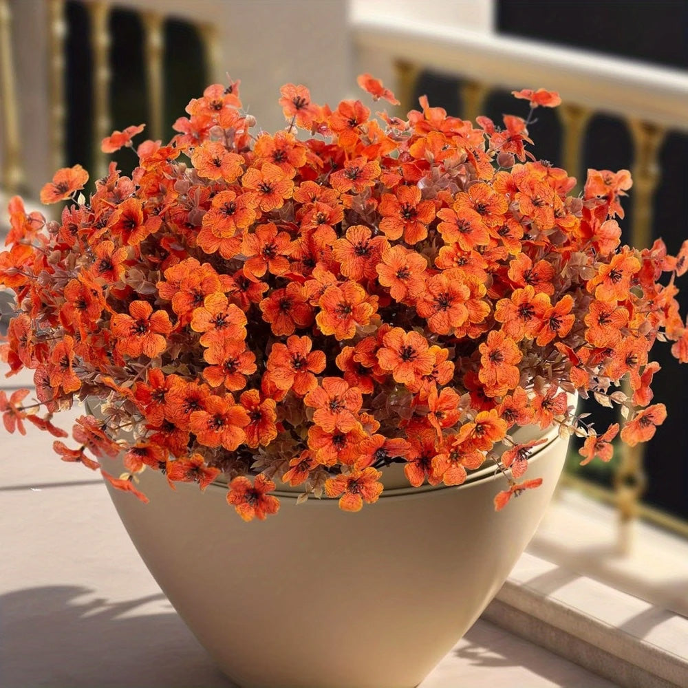 Lifelike UV-Resistant Sunset Mums – Waterproof, Windproof & Perfect for Fall Decor