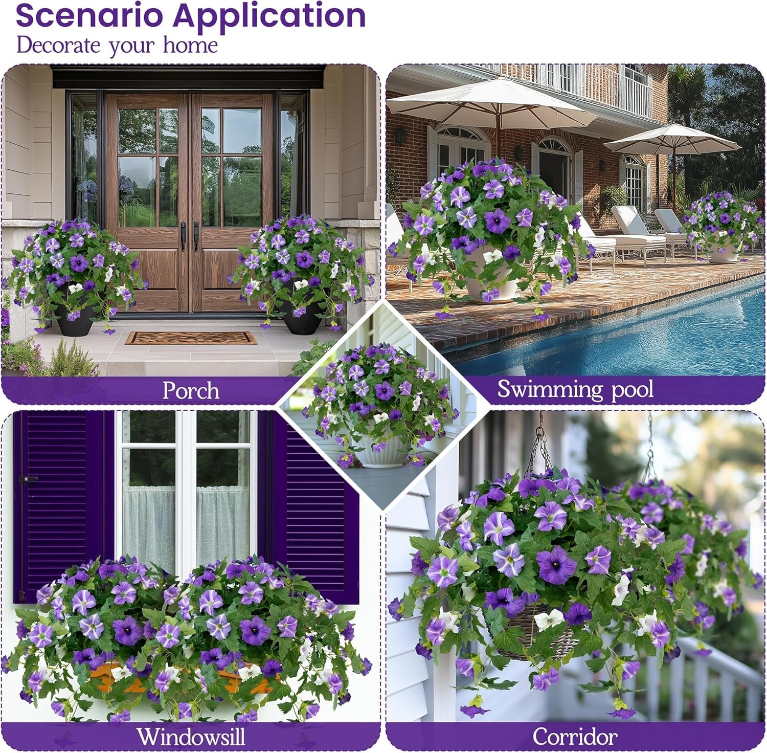 🔥Spring Faux Petunias Silk Flower UV Resistant No Fade Floral