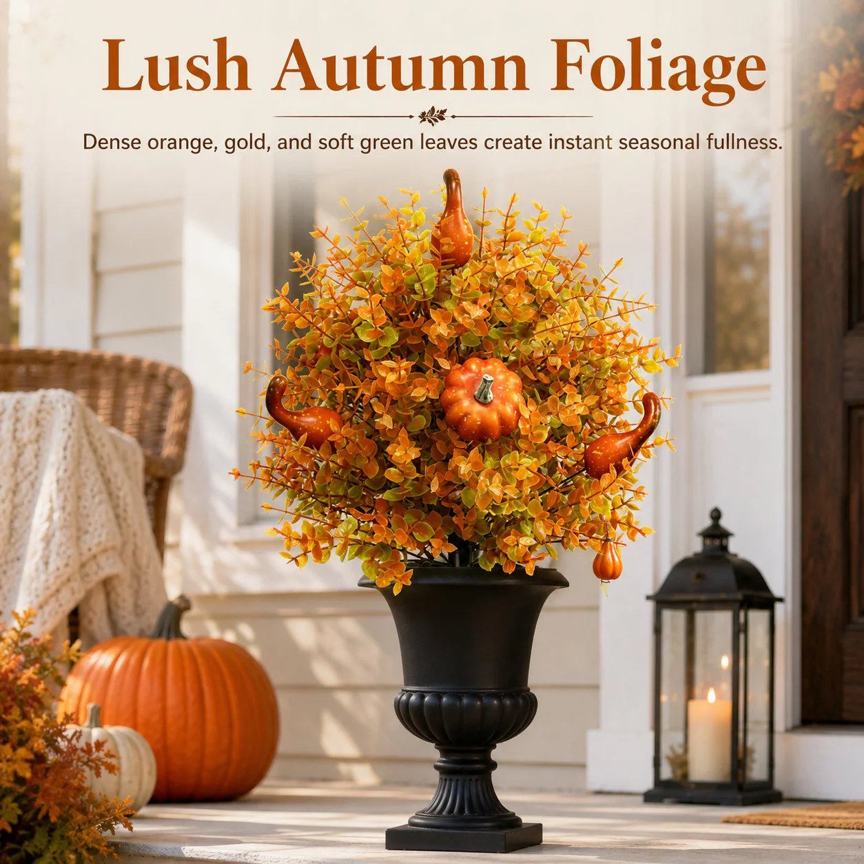 Artificial Fall Pumpkin Tree Stakes