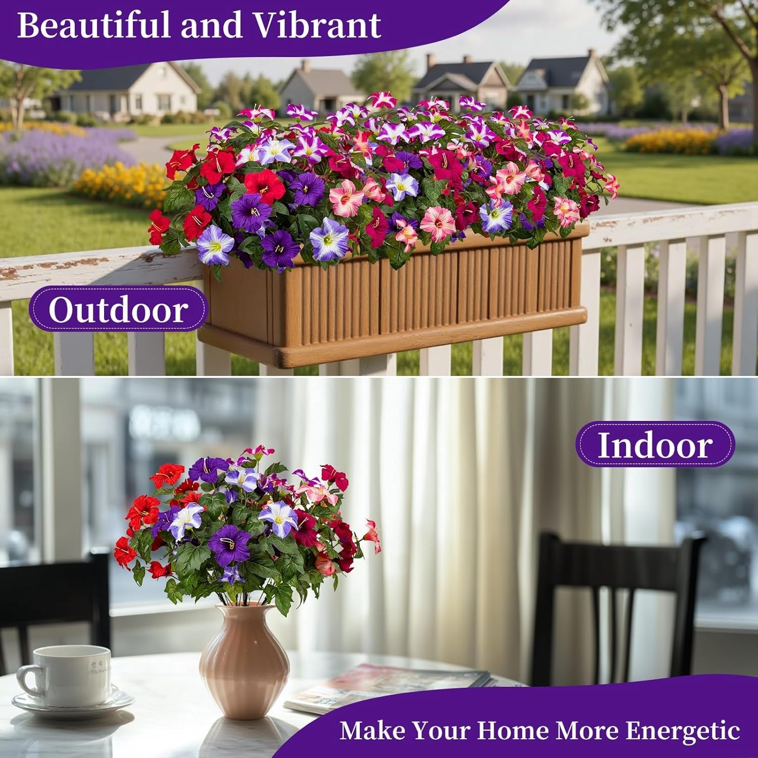✨UV Simulation Artificial Petunias 2 Bundles