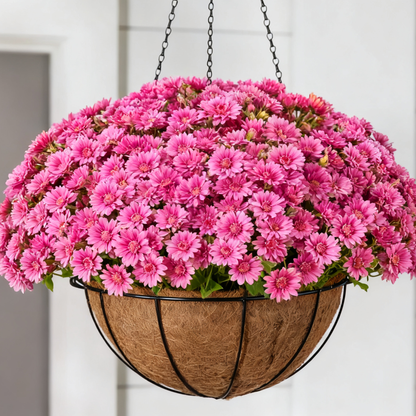 Artificial Outdoor Sunset Mums Flowers - UV resistant, Waterproof, Windproof