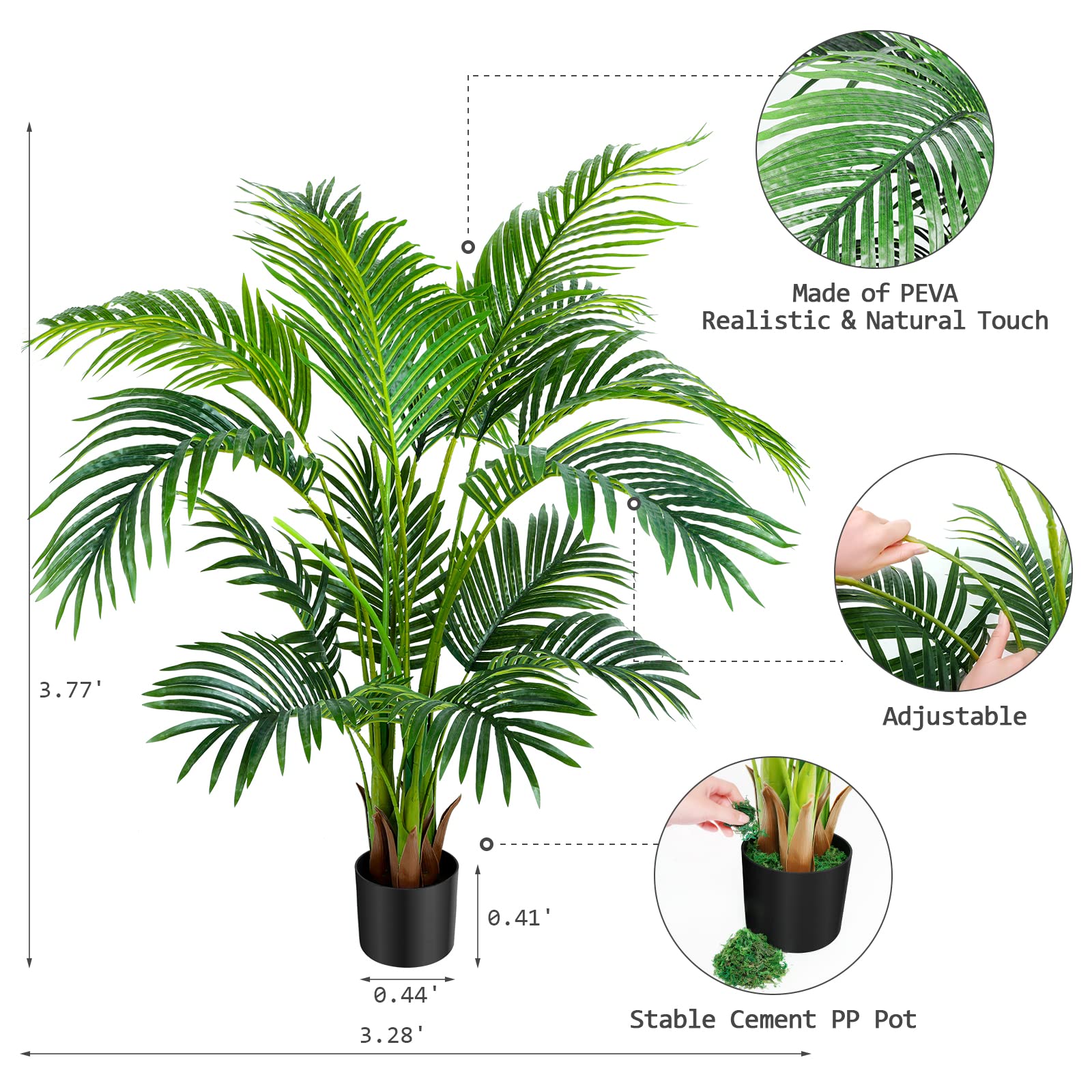 UV Resistant Lifelike Large Artificial Areca Palm