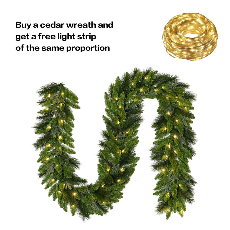 THE EVERLUSH CEDAR GARLAND - A COZYCHRISTMAS SPARKLE, INSTANTLY