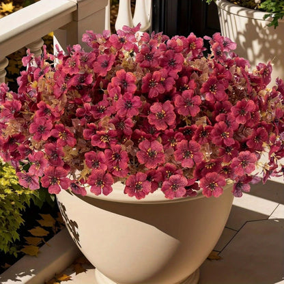 Lifelike UV-Resistant Sunset Mums – Waterproof, Windproof & Perfect for Fall Decor