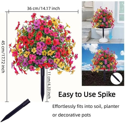 15.7 x 23.6-Inch UV-Resistant Artificial Flower Bouquet for Indoor and Outdoor Decor