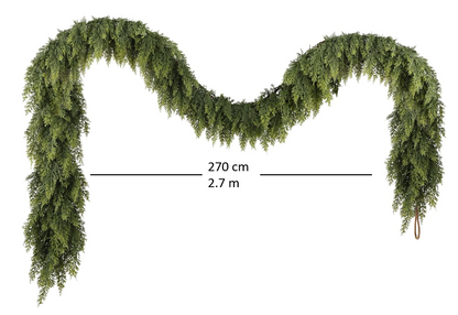 THE EVERLUSH CEDAR GARLAND - A COZYCHRISTMAS SPARKLE, INSTANTLY