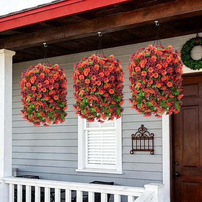Lifelike UV-Resistant Autumn Flowers – Waterproof, Windproof & Perfect for Fall Decor 🍂