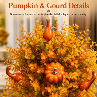 Artificial Fall Pumpkin Tree Stakes